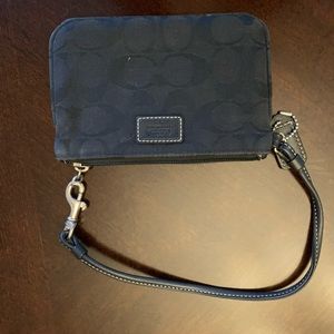 Small zip coach wristlet
